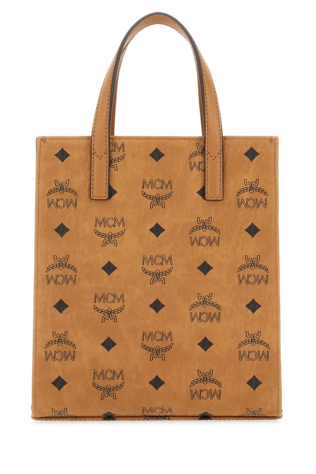 MCM Unisex Printed Canvas Shopping Bag handbag purse