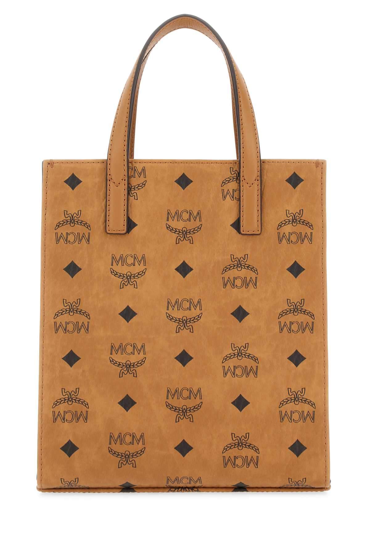 MCM Unisex Printed Canvas Shopping Bag handbag purse
