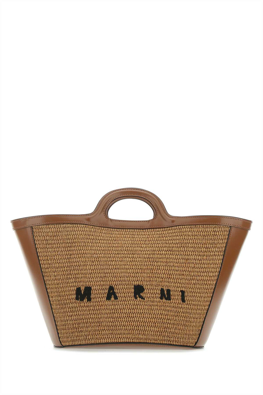 Marni ladies Two-Tone Leather And Raffia Small Tropicalia Summer Handbag purse