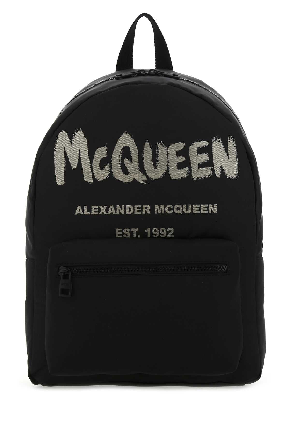 Alexander Mcqueen Men's Black Canvas Metropolitan Backpack