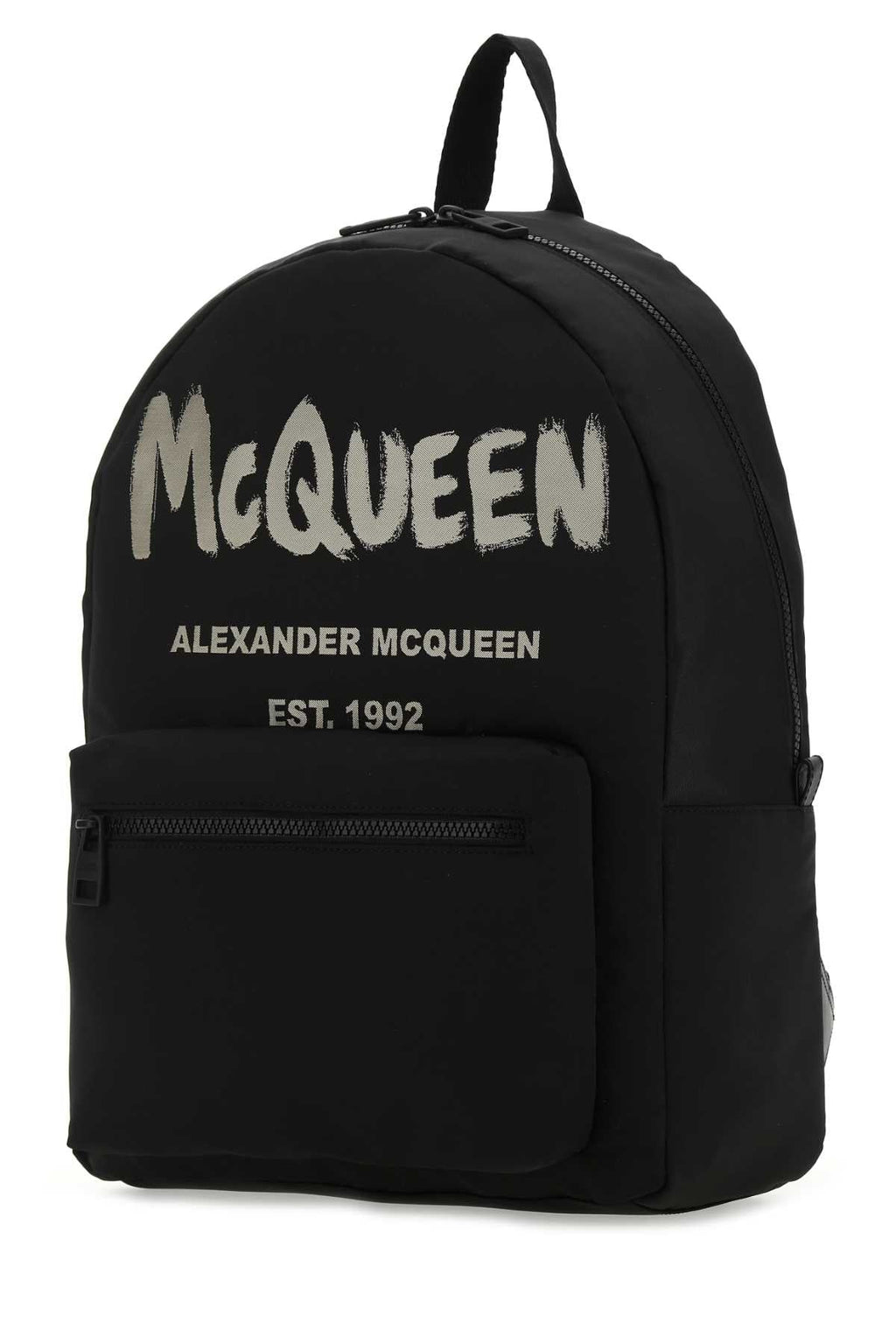Alexander Mcqueen Men's Black Canvas Metropolitan Backpack