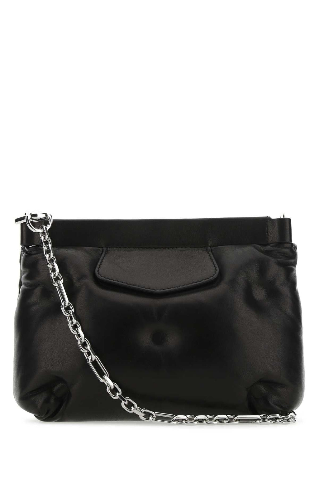 Maison Margiela ladies Black Nappa Leather Glam Slam purse bag Red Carpet Clutch