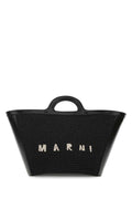 Marni ladies Black Leather And Raffia Tropicalia Summer Handbag Purse