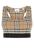 Burberry ladies plaid Printed Stretch Nylon crop Top sports bra