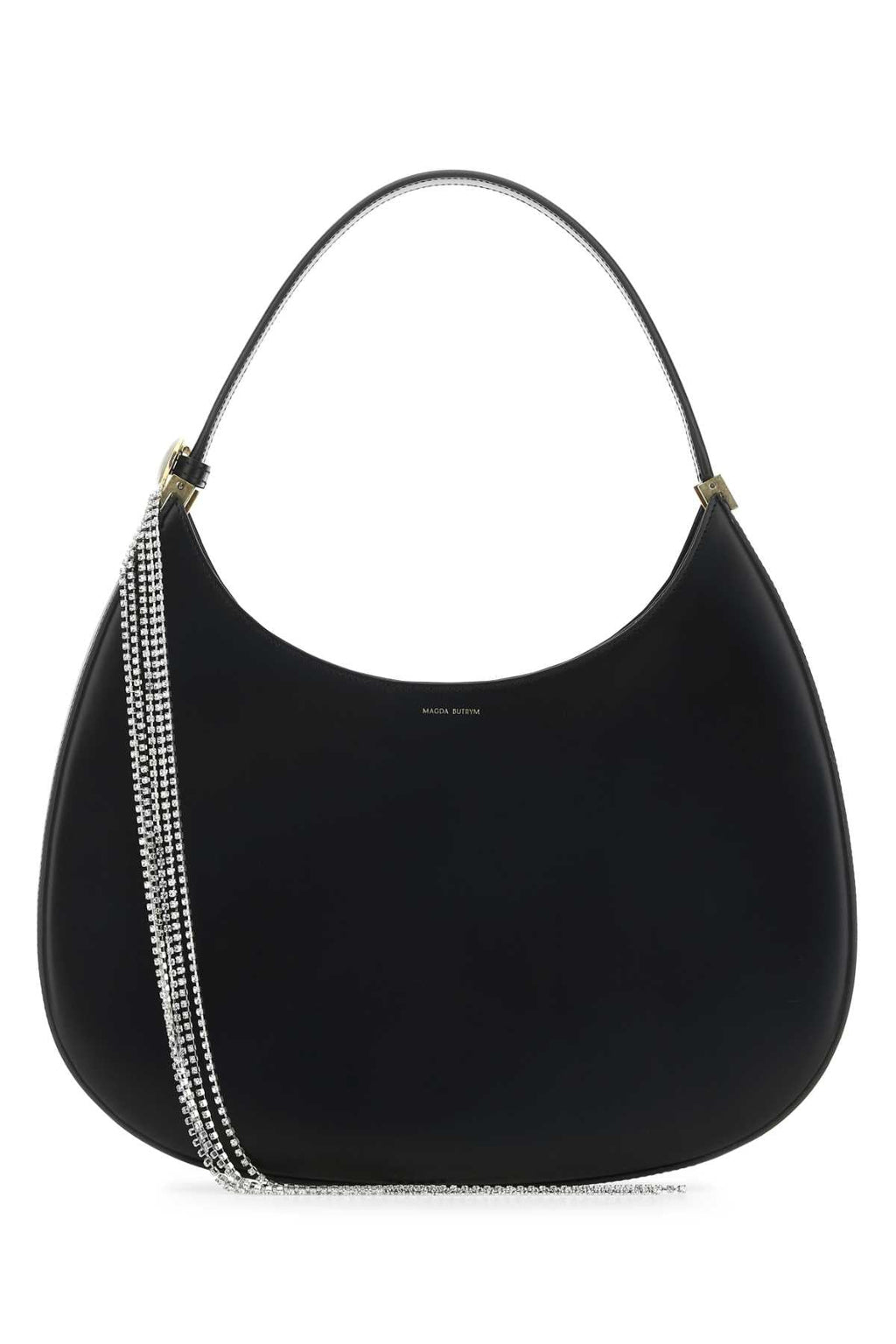 Magda Butrym ladies Black Leather Vesna Large Shoulder Bag handbag purse suede