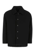 Valentino Garavani Men's Black Wool Blend Coat button front