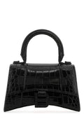 Balenciaga ladies Black Leather Xs Hourglass Handbag purse