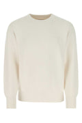 Prada Men's Ivory Stretch Cashmere Blend Sweater crewneck