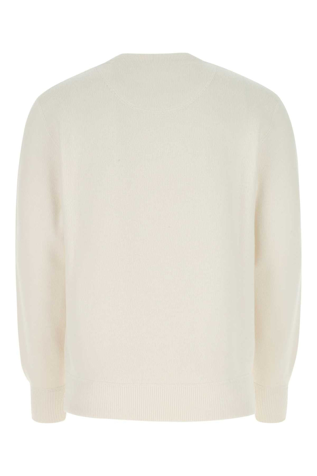 Prada Men's Ivory Stretch Cashmere Blend Sweater crewneck