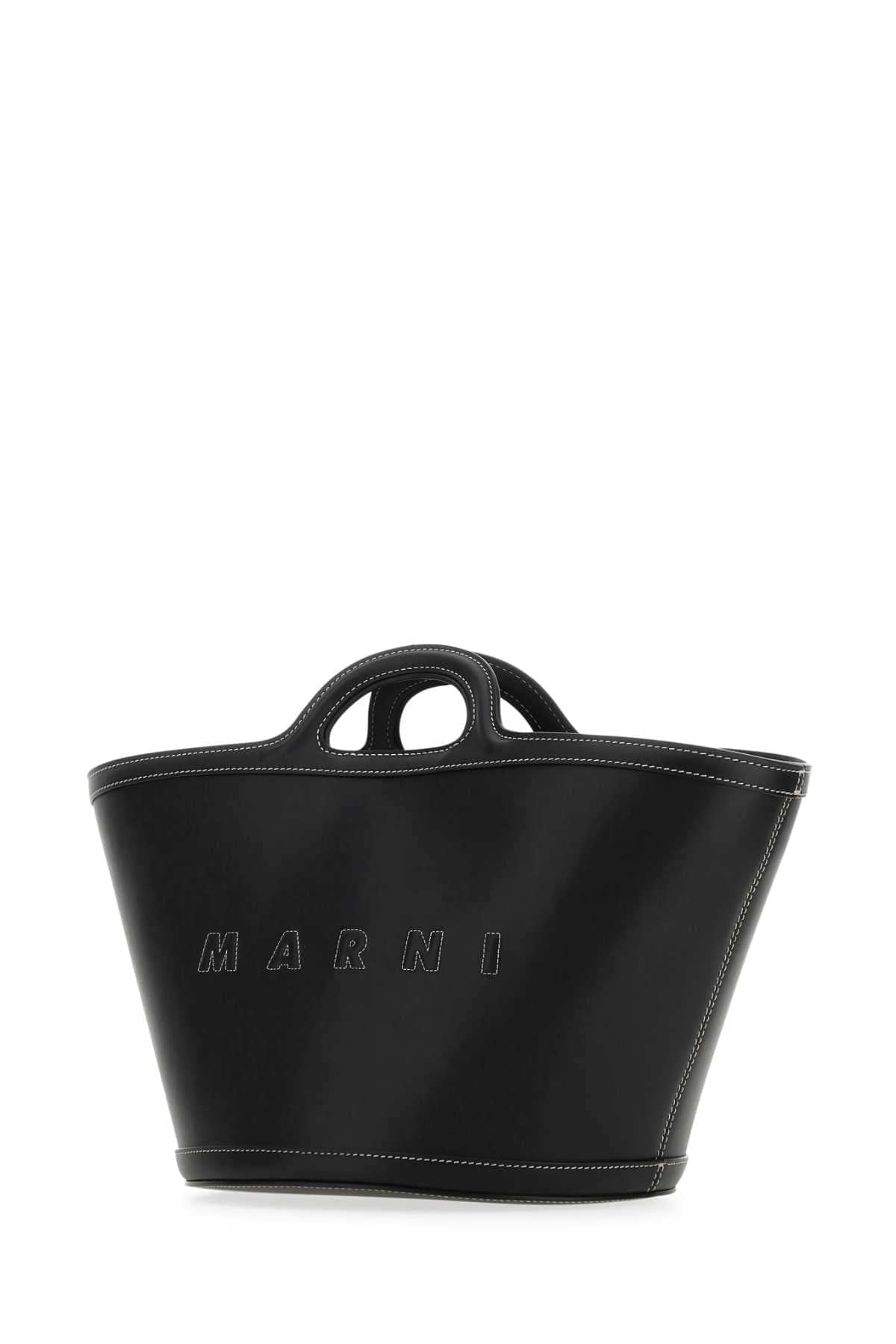 Marni ladies Black Leather Small Tropicalia Handbag purse