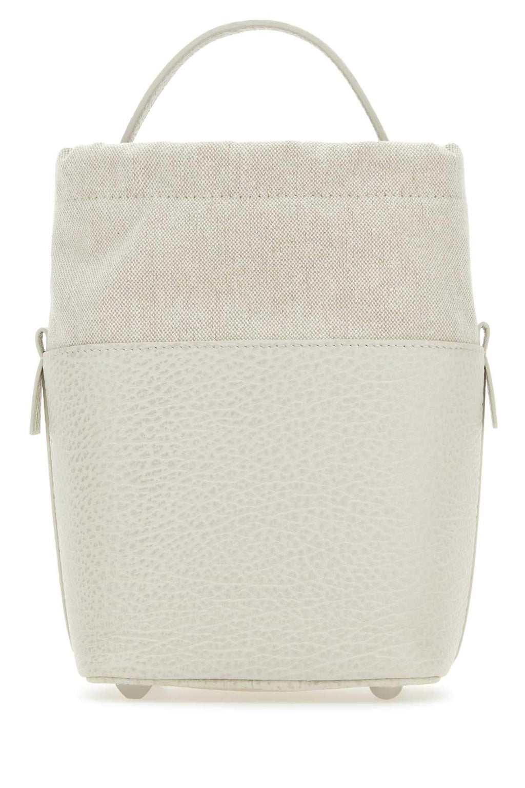 Maison Margiela ladies Chalk Leather And Canvas Mini 5Ac Bucket Bag handbag purse
