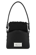 Maison Margiela ladies Black Leather And Fabric 5Ac Bucket Bag purse handbag