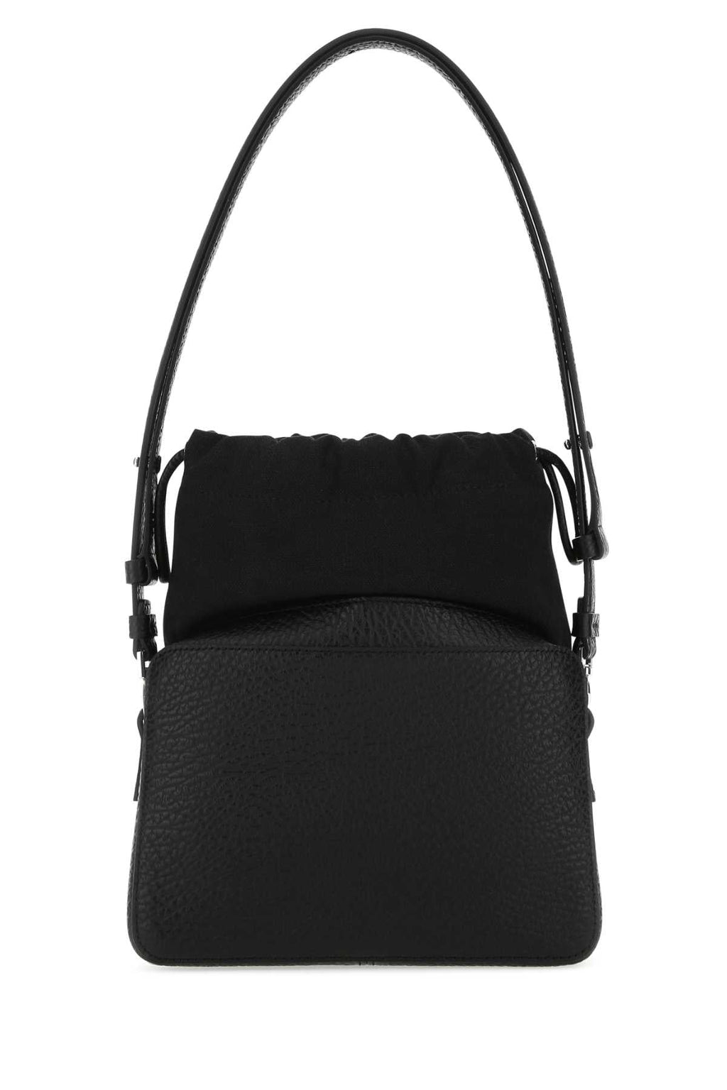 Maison Margiela ladies Black Leather And Fabric 5Ac Bucket Bag purse handbag