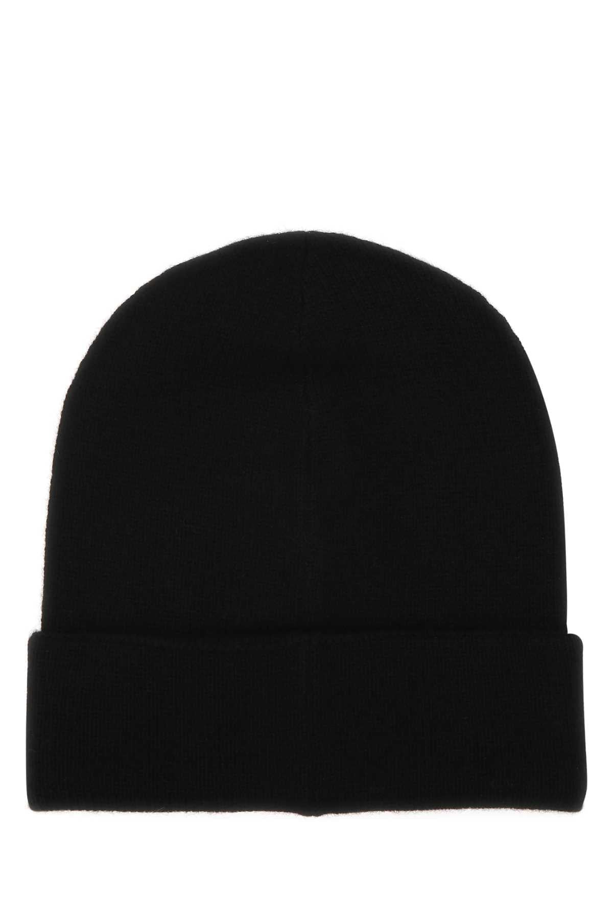 Alexander Mcqueen Men's Black 100% Cashmere Beanie Hat