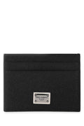 Dolce & Gabbana Men's Black Leather Business Credit Card Holder Case