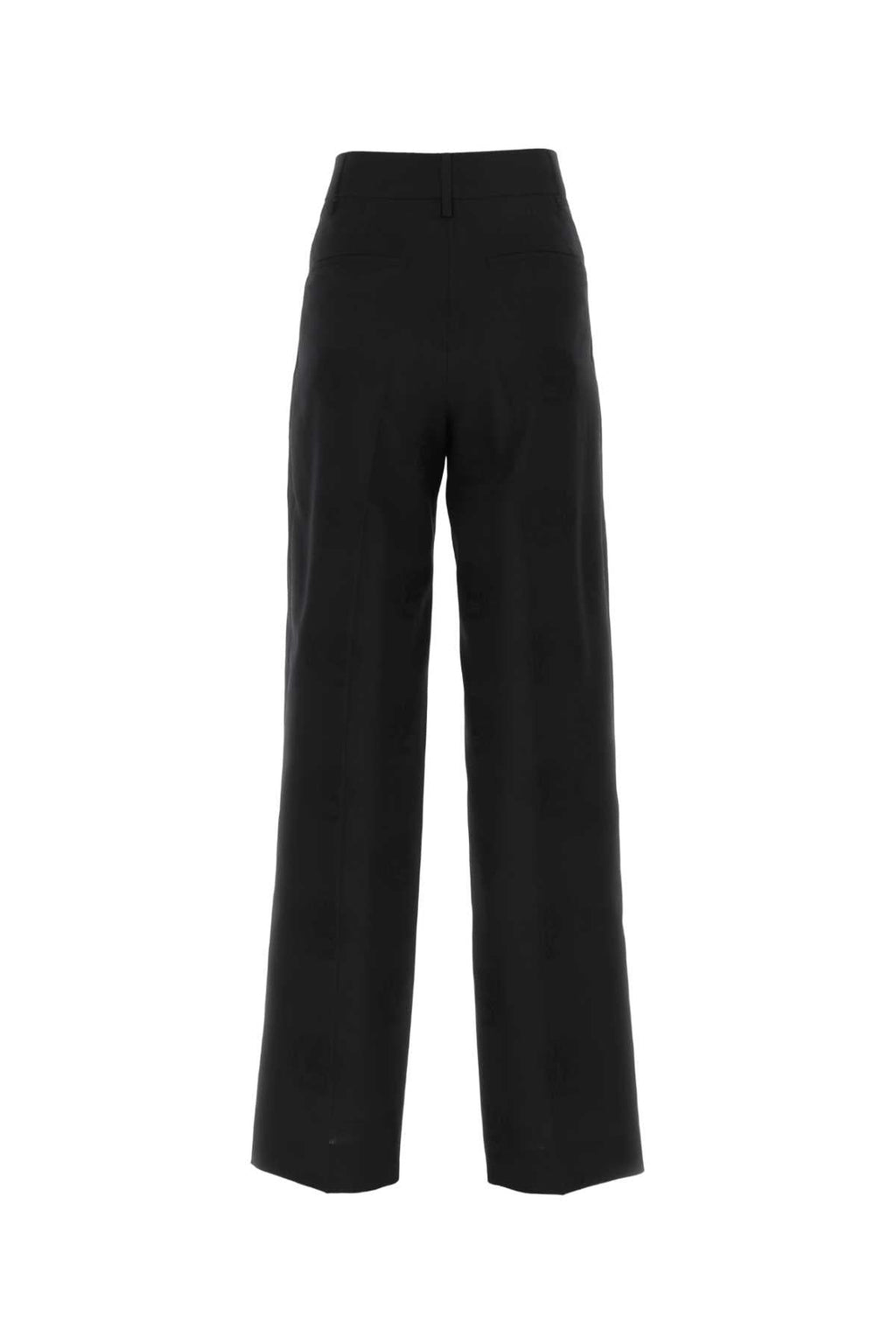 Burberry ladies Black Wool Blend Wide-Leg Pants slacks