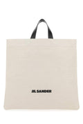 Jil Sander ladies Sand Canvas Shopping Bag Handbag Purse
