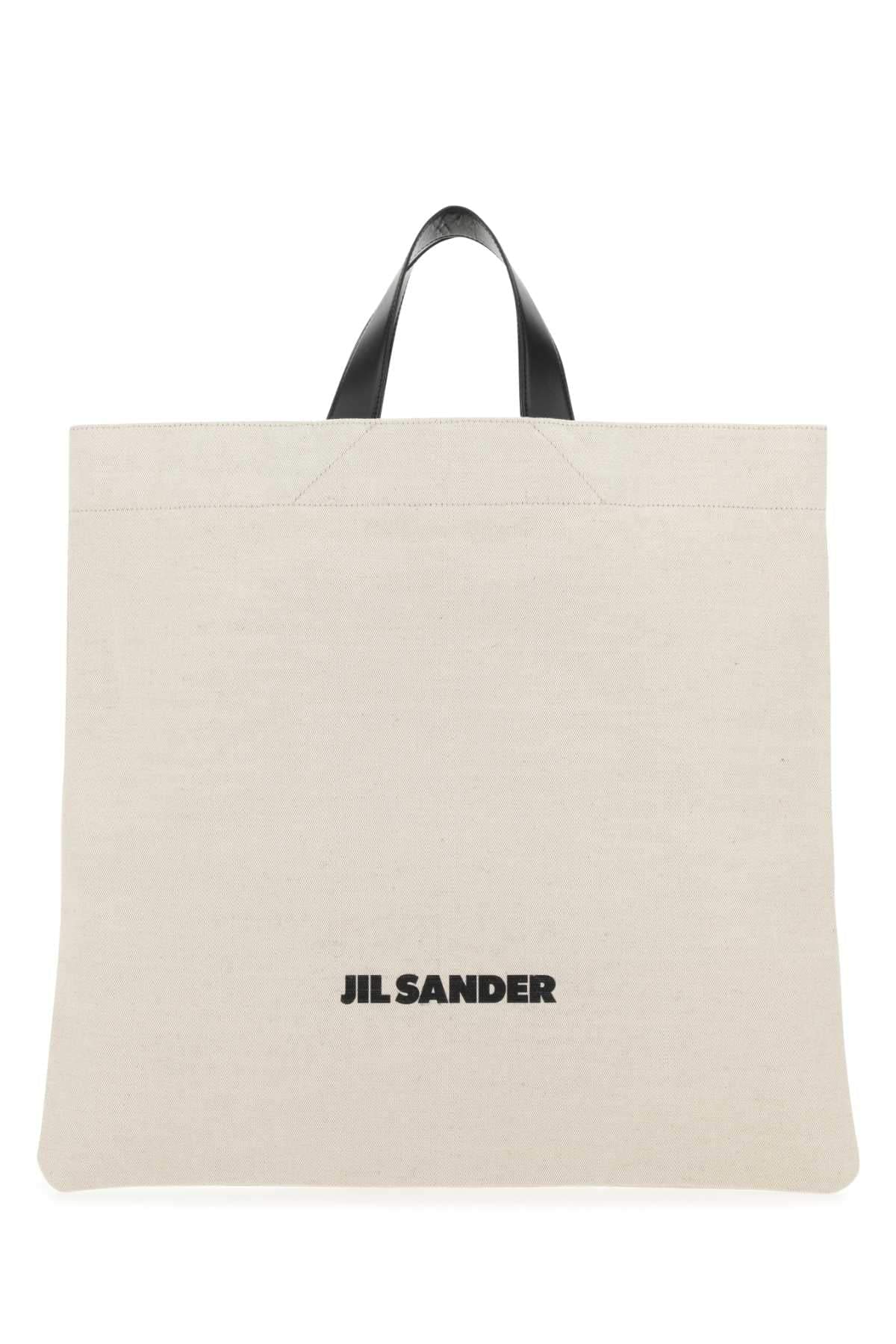 Jil Sander ladies Sand Canvas Shopping Bag Handbag Purse