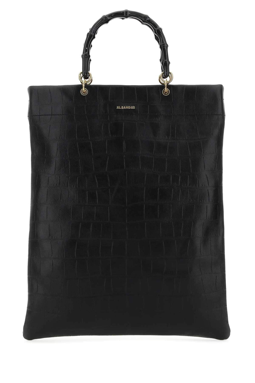 Jil Sander ladies Black Leather Medium Shopping Bag handbag purse tote