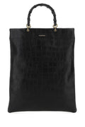 Jil Sander ladies Black Leather Medium Shopping Bag handbag purse tote
