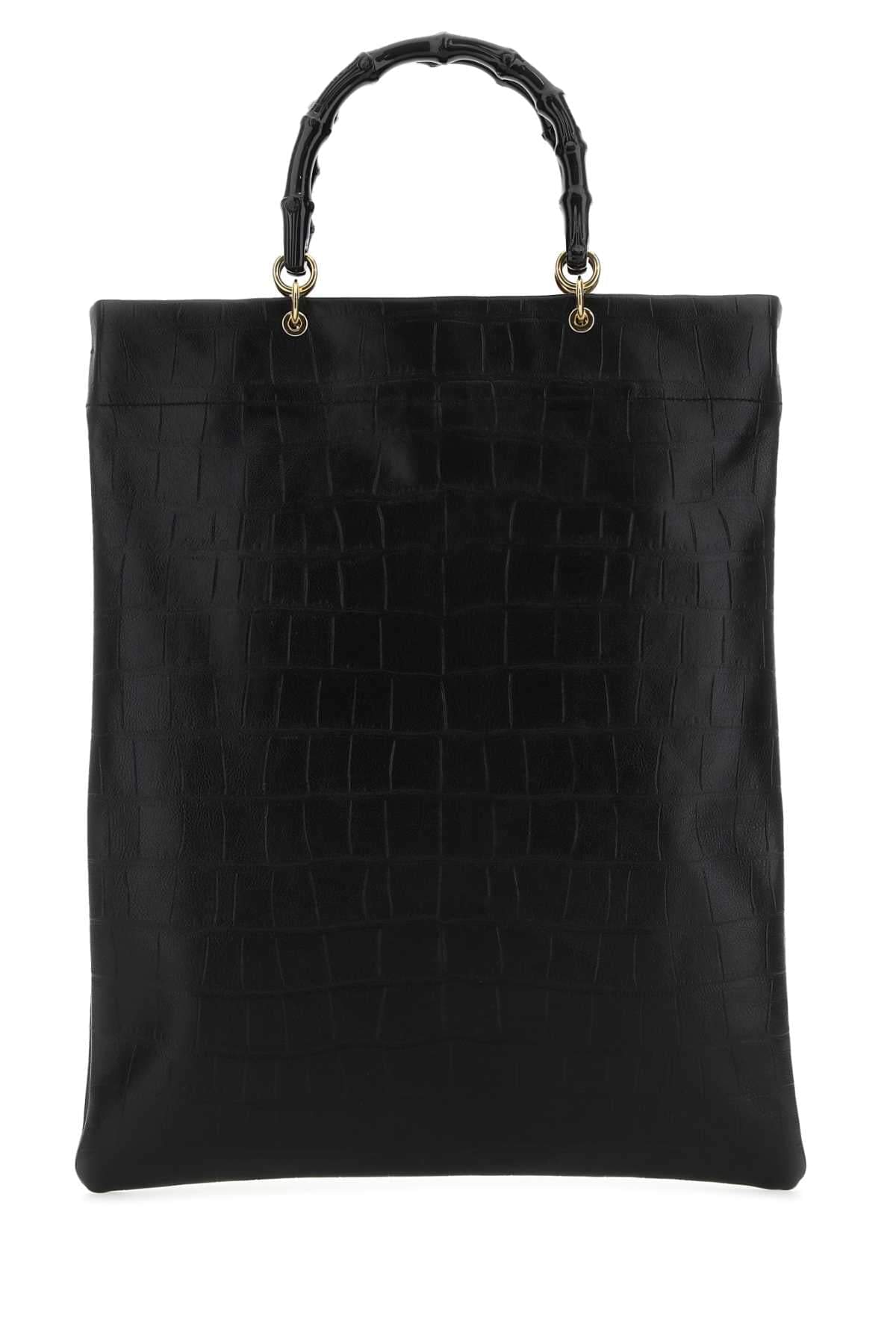Jil Sander ladies Black Leather Medium Shopping Bag handbag purse tote