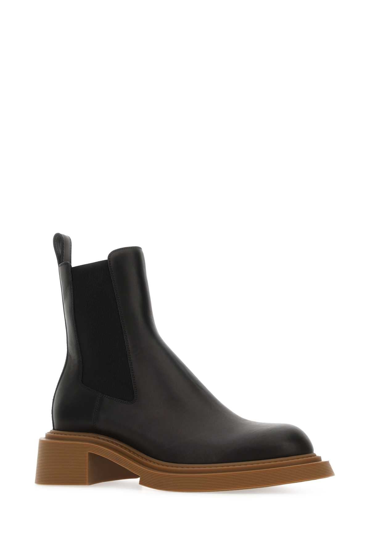 Loewe Men's Black Leather Chelsea Ankle Boots shoes