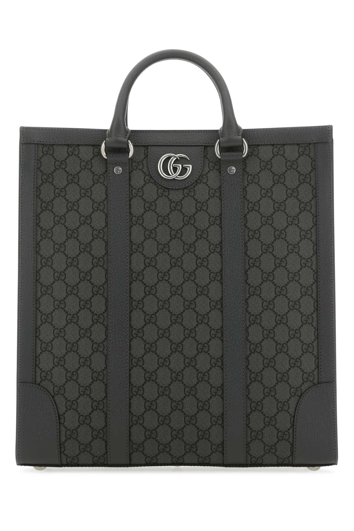 Gucci Unisex Men's GG Supreme Fabric And Leather Ophidia Shopping Bag Tote handbag