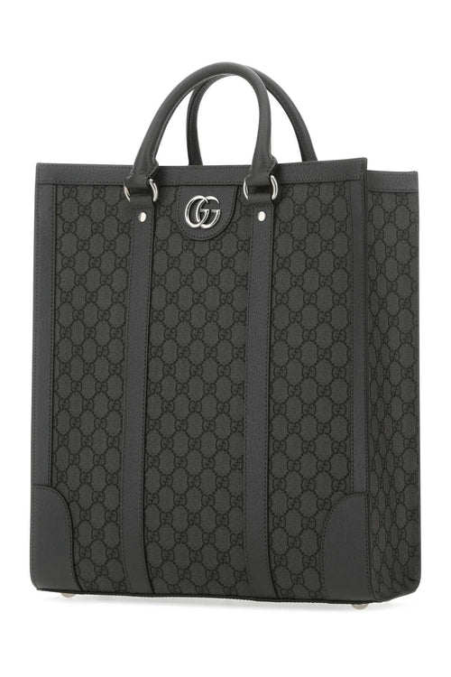 Gucci Unisex Men's GG Supreme Fabric And Leather Ophidia Shopping Bag Tote handbag