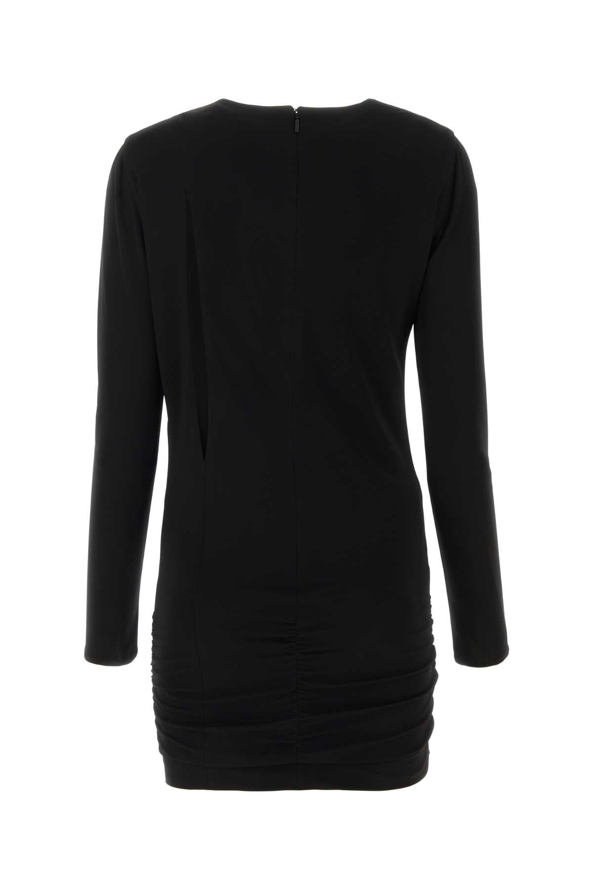 Versace ladies Black Stretch Viscose Mini Dress long sleeve