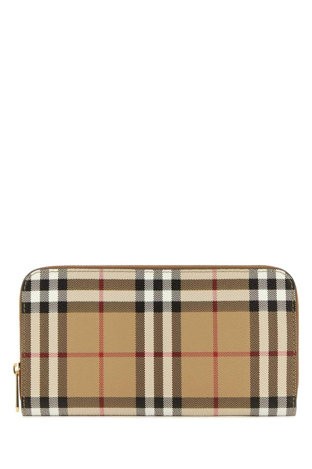 Burberry ladies Printed Canvas Wallet check plaid England Zip