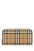 Burberry ladies Printed Canvas Wallet check plaid England Zip
