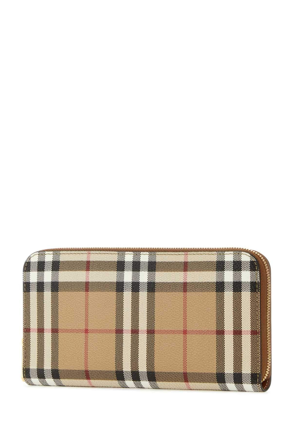 Burberry ladies Printed Canvas Wallet check plaid England Zip