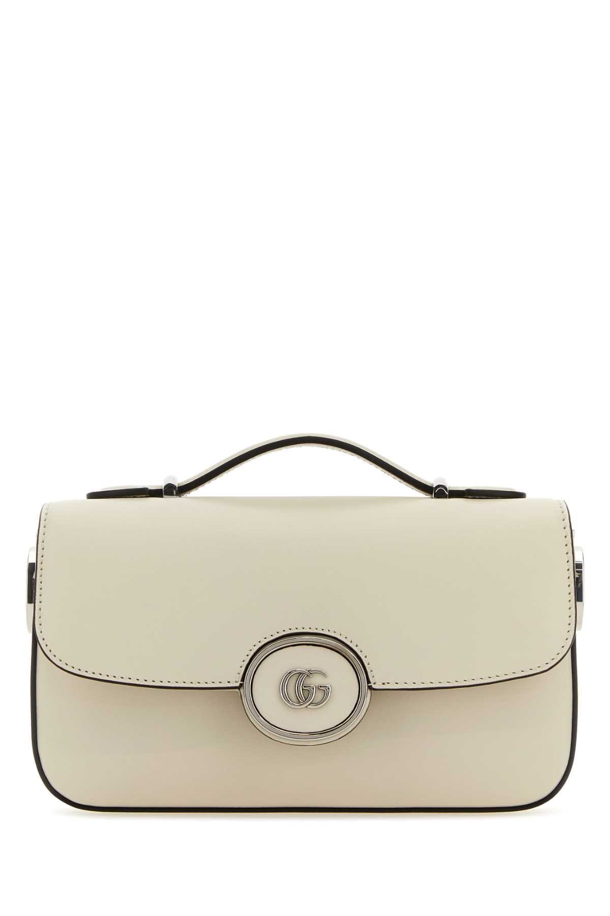 Gucci ladies Ivory Leather Mini Petite Gg Handbag purse