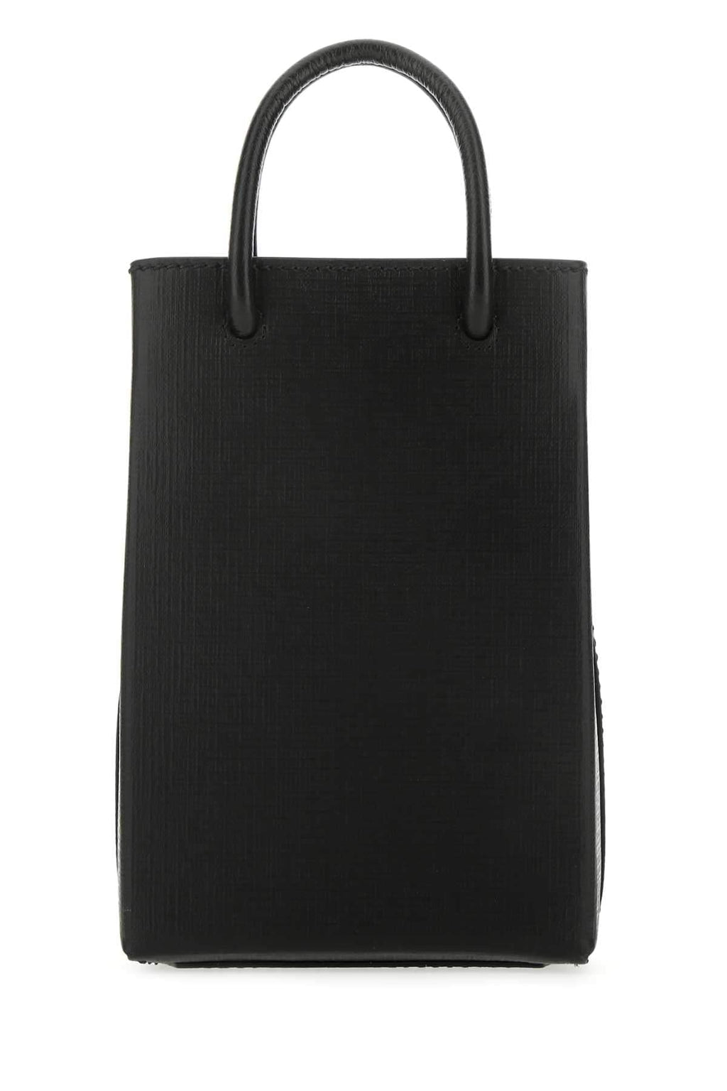 Balenciaga ladies Black Leather Phone Case Bag