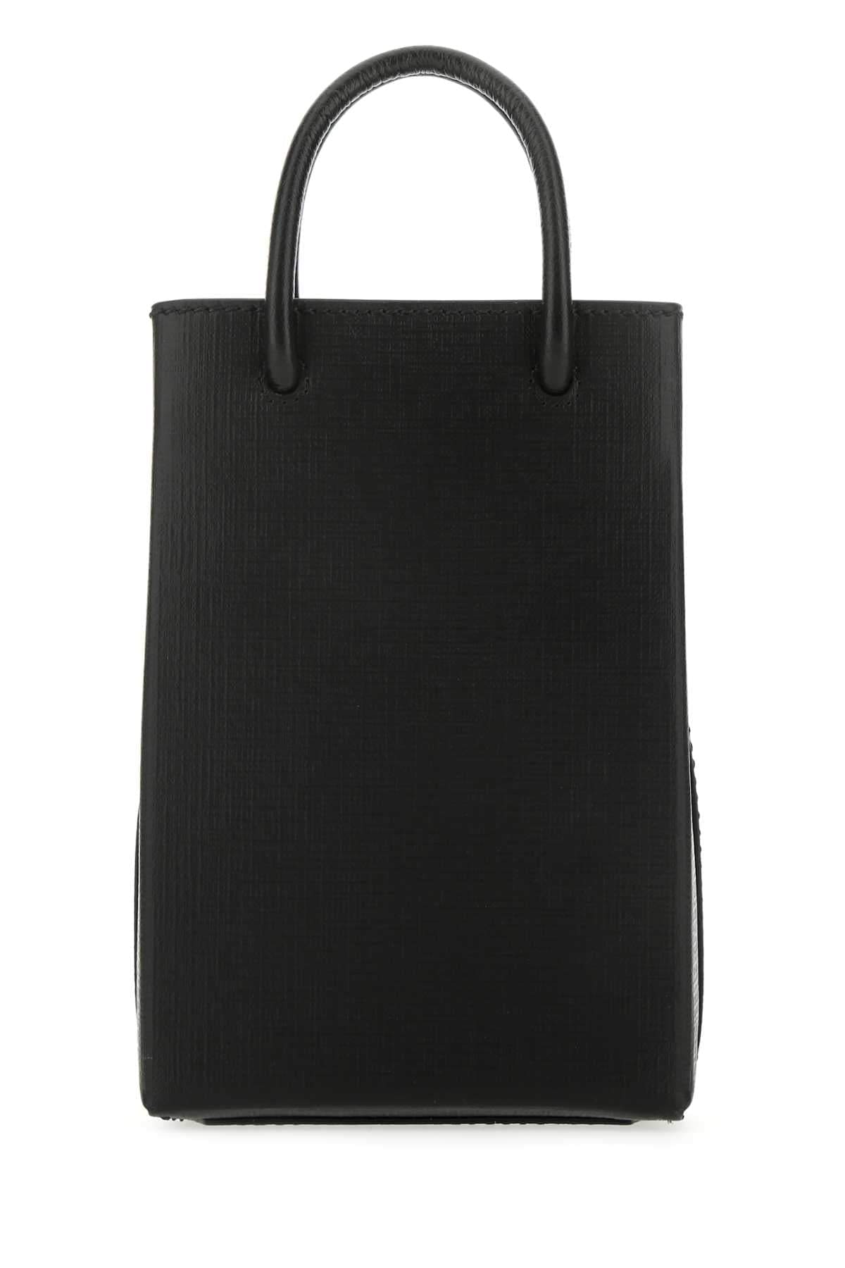 Balenciaga ladies Black Leather Phone Case Bag