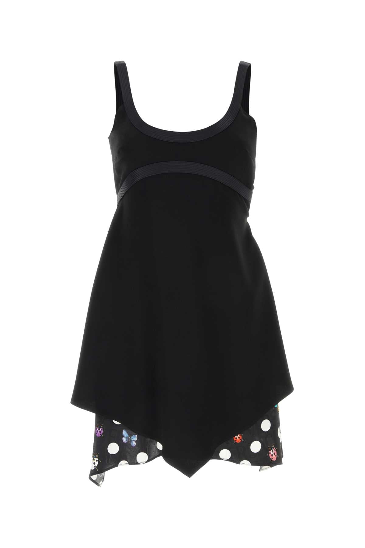 Versace ladies Black Acetate Blend Mini Dress