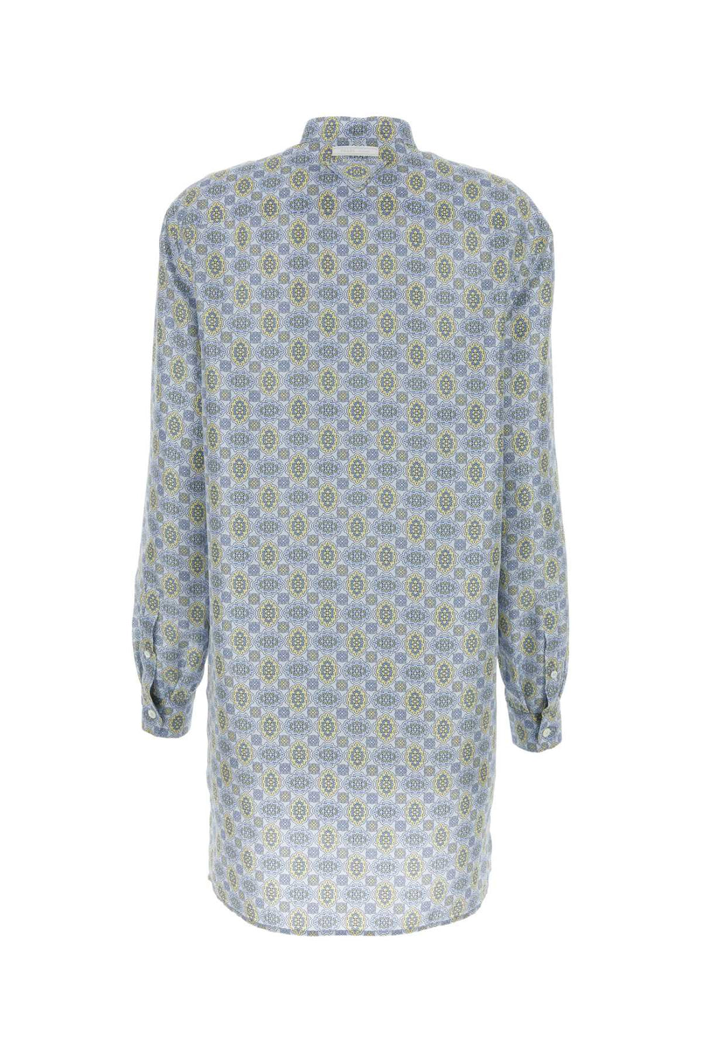 Prada Ladies Printed 100% Silk Shirt Dress button front
