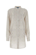 Prada ladies Printed Silk Shirt Dress button up