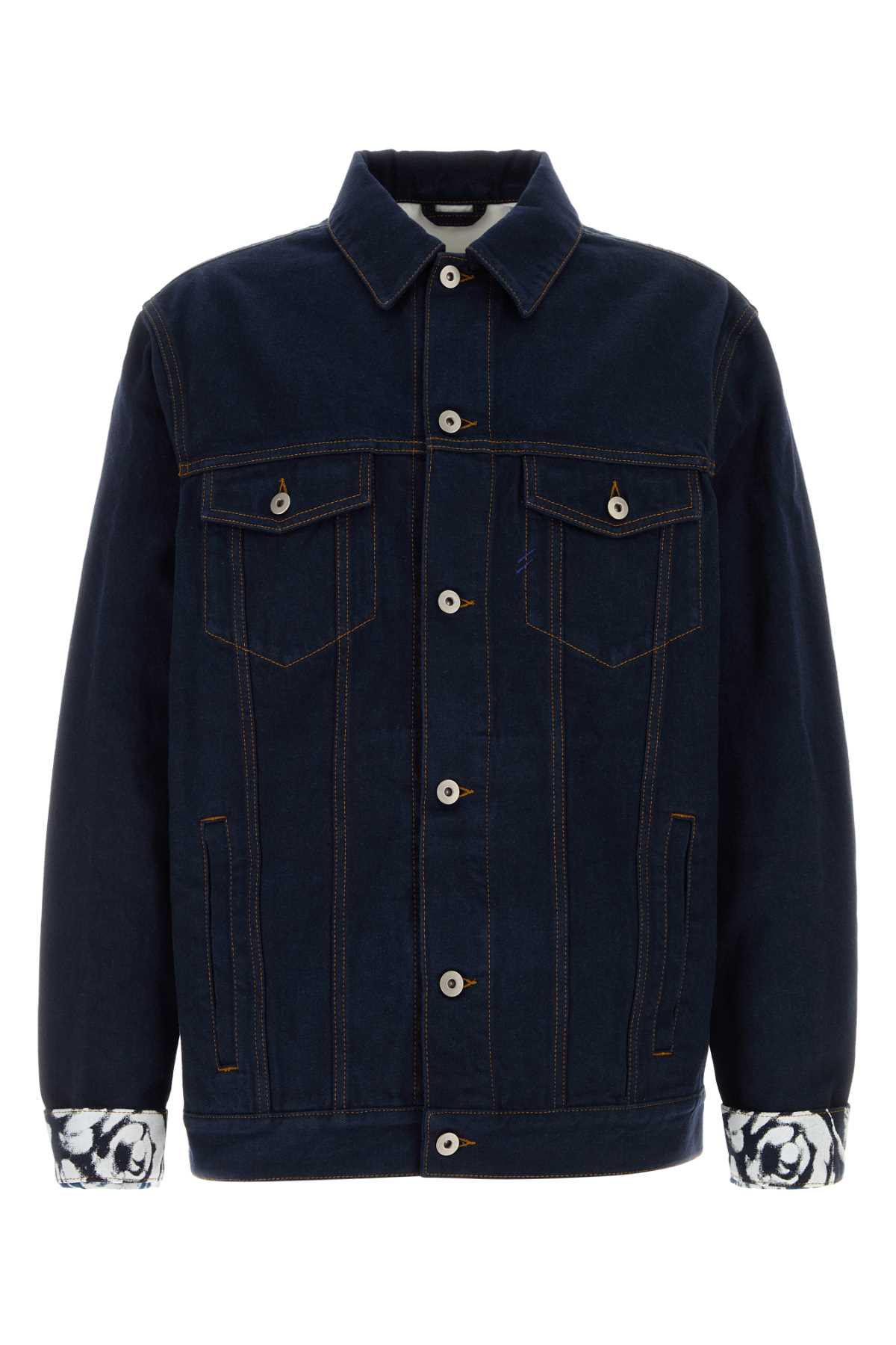 Burberry Men's  dark blue wash Denim jeans Jacket coat