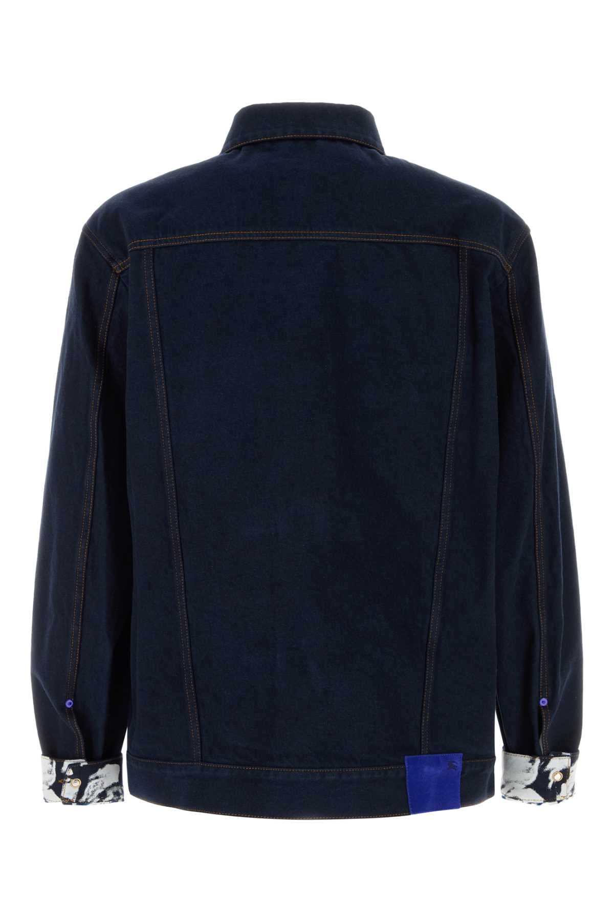 Burberry Men's  dark blue wash Denim jeans Jacket coat
