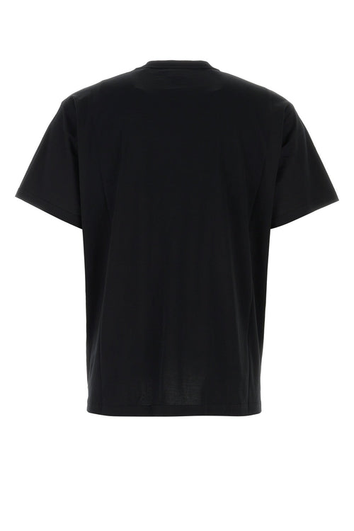Burberry Men's Black Cotton T-Shirt tee logo