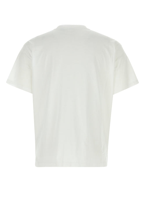 Burberry Men's White Cotton T-Shirt with black letters