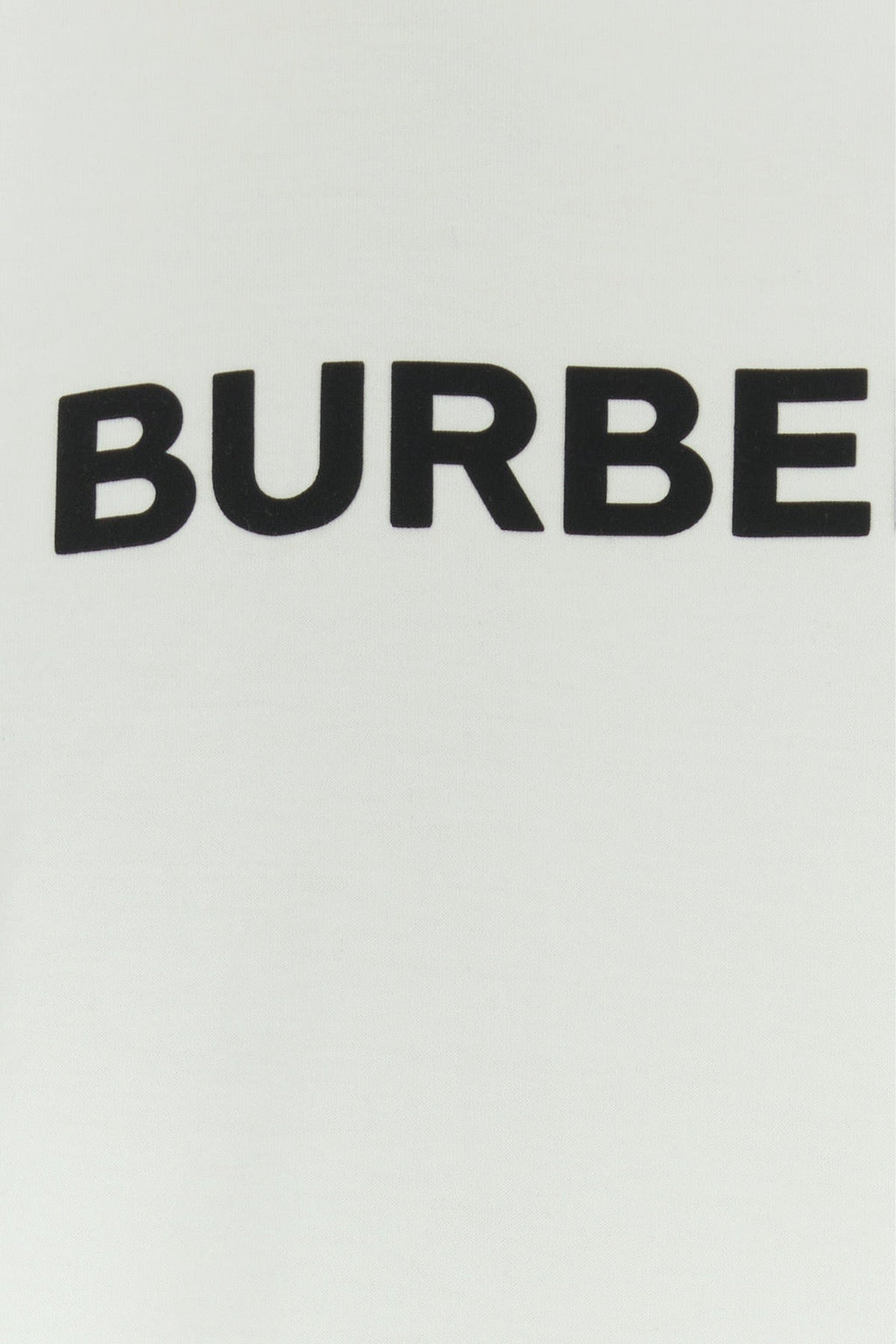 Burberry Men's White Cotton T-Shirt with black letters
