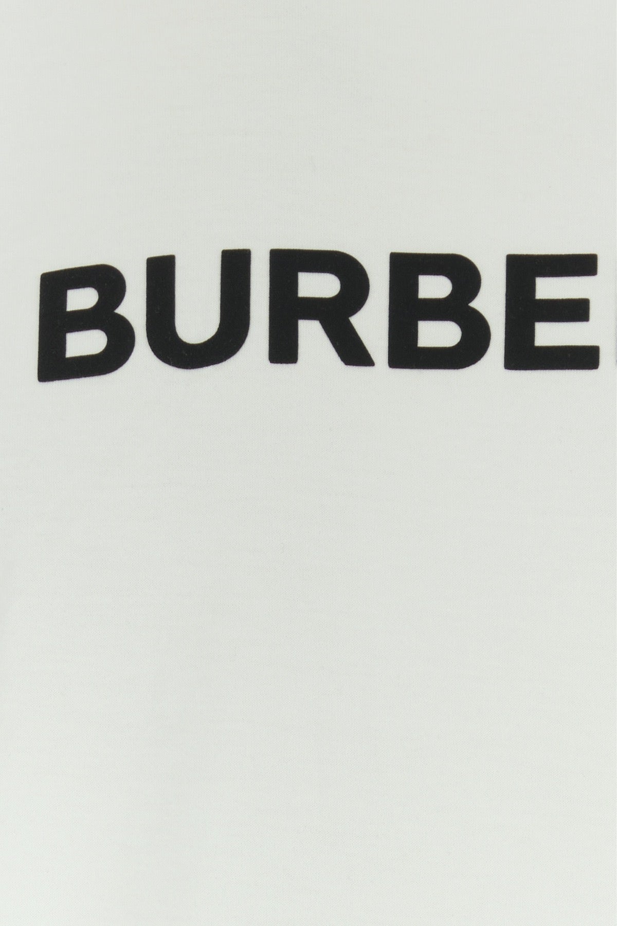 Burberry Men's White Cotton T-Shirt with black letters