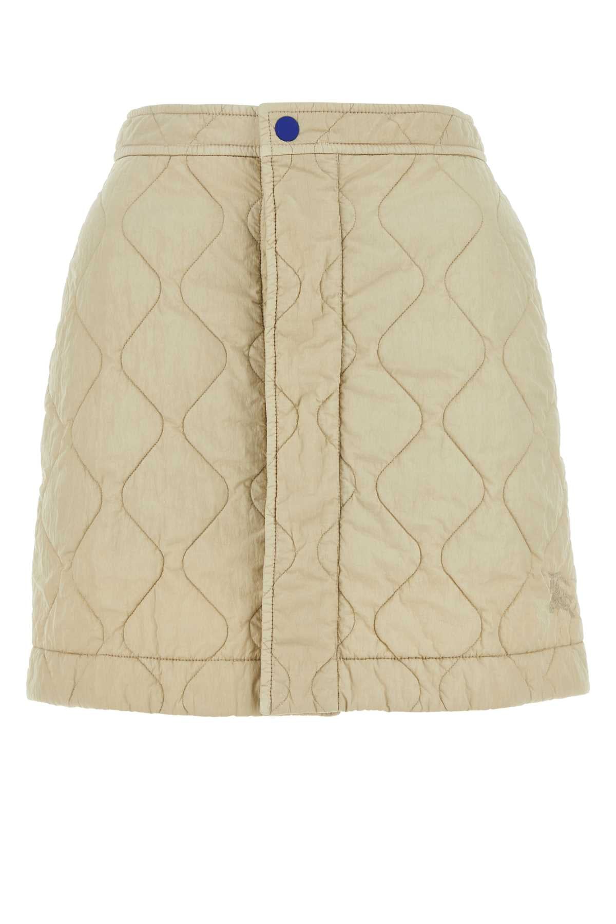 Burberry ladies Sand Nylon Mini Skirt beige