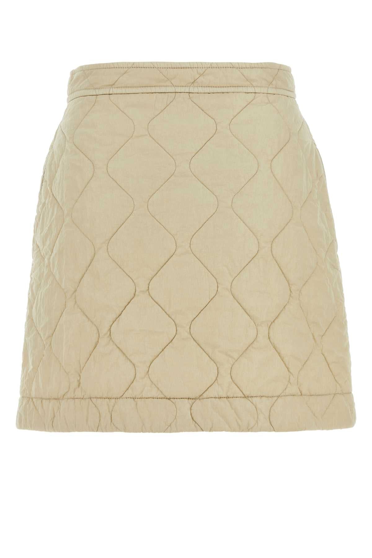 Burberry ladies Sand Nylon Mini Skirt beige