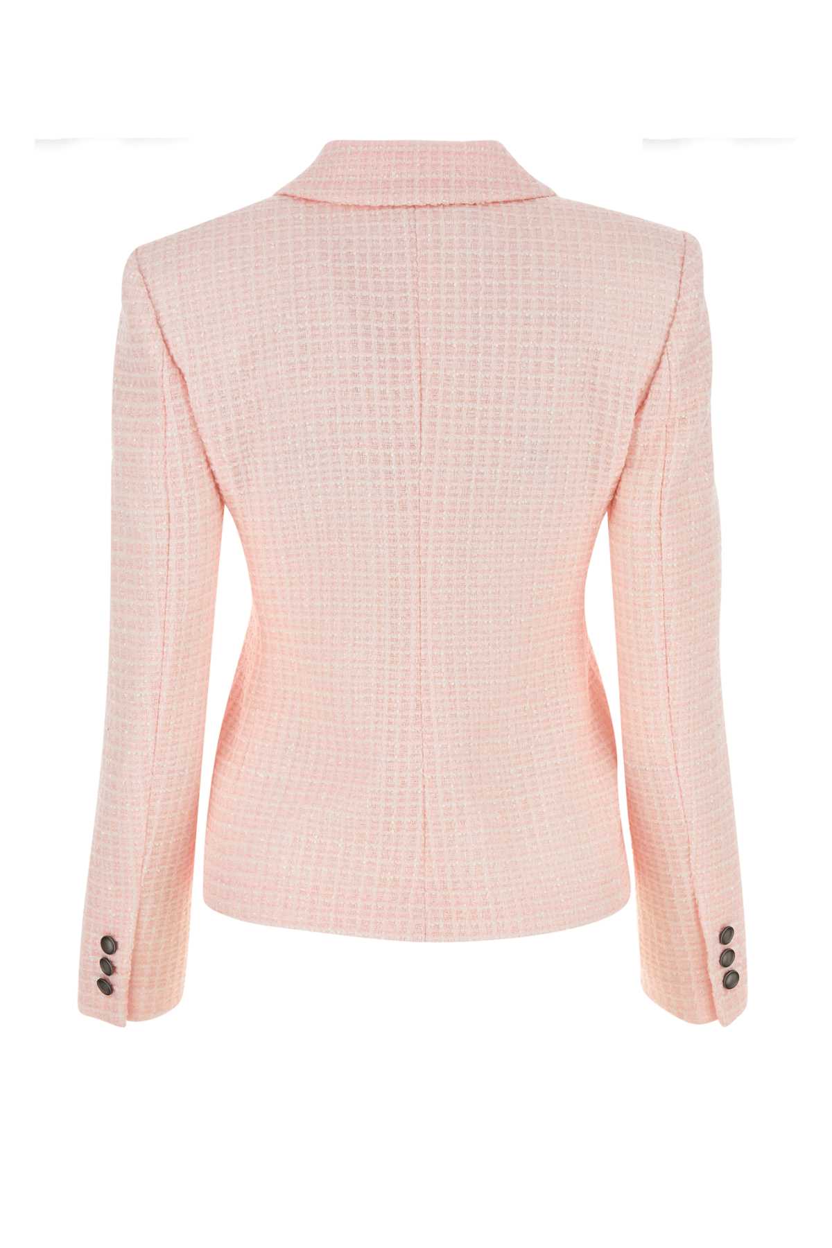 Alessandra Rich ladies Light Pink Tweed Blazer career