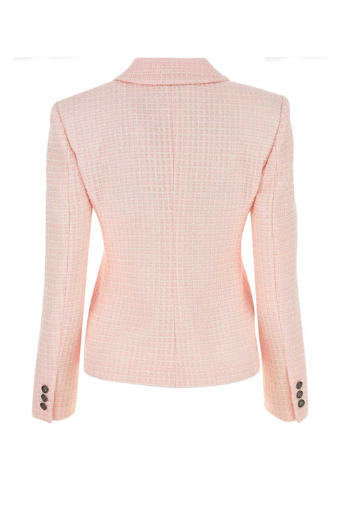 Alessandra Rich ladies Light Pink Tweed Blazer career