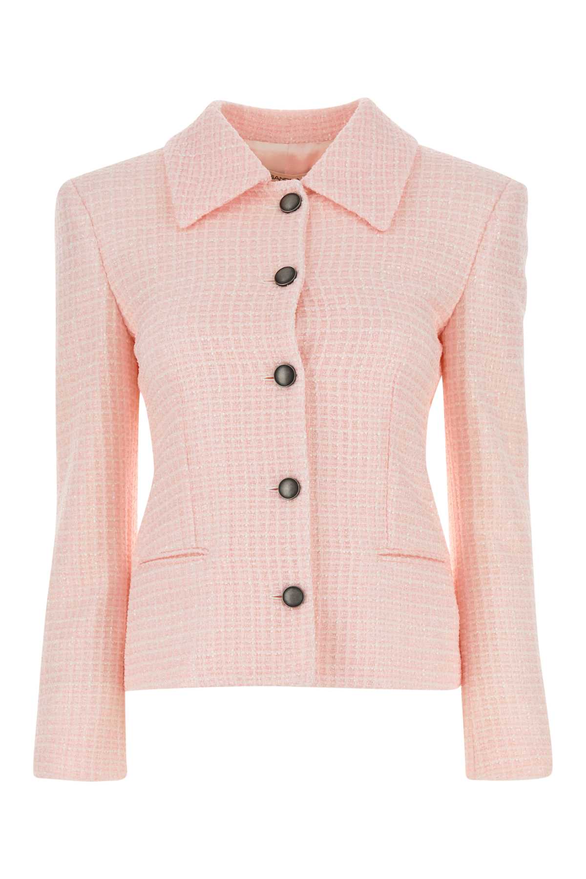 Alessandra Rich ladies Light Pink Tweed Blazer career