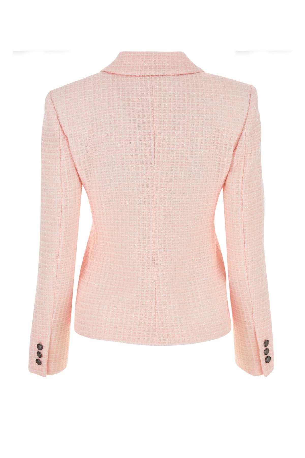Alessandra Rich ladies Light Pink Tweed Blazer career